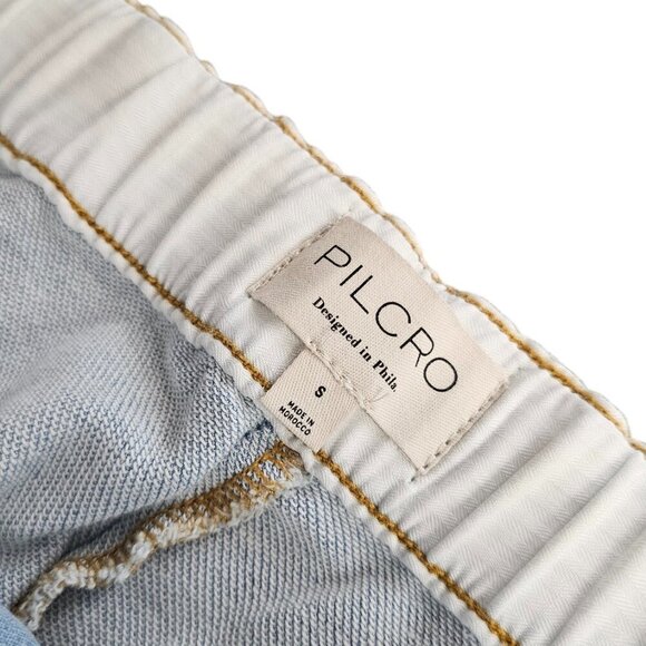 Anthropologie Pilcro Denim-Knit Pull-On High-Rise Wide-Leg Pants, Size Small - Picture 9 of 11